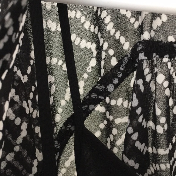 LOFT Sheer Overlay Patterned Tie Dress - Picture 6 of 9